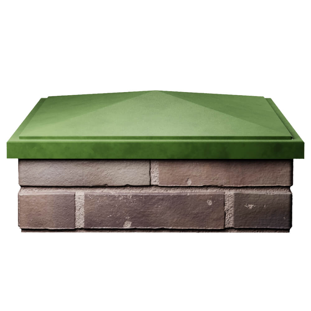 Колпак Zking БонаМоно Зеленый на столб 2х2 кирпича (515х515, 530х530мм) Славгород фото