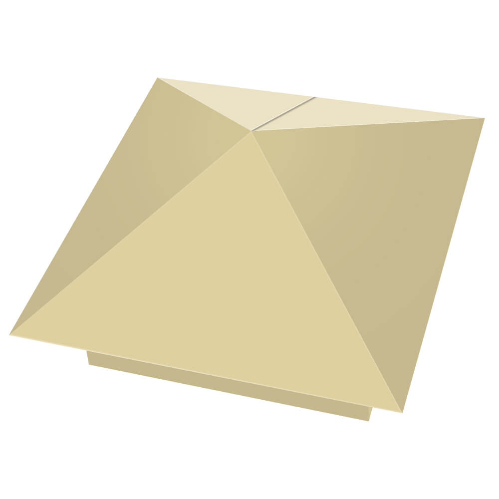 Колпак металлический 400х400мм RAL1014 Бежевый заборный Славгород фото