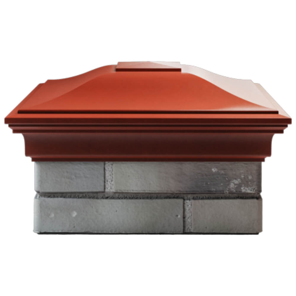 Колпак Zking Монблан Красный на столб 1.5х1.5 кирпича (385х385мм) Славгород фото