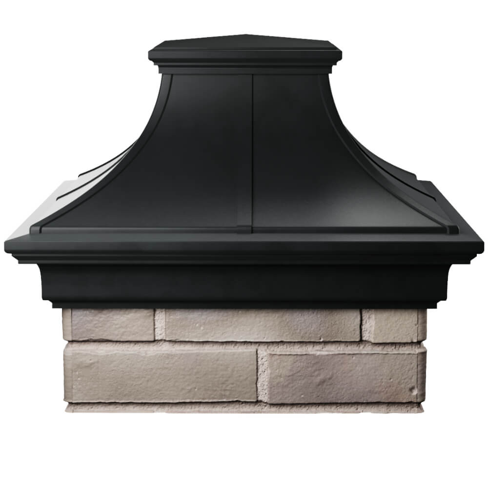 Колпак Zking Монблан Премиум Черный на столб 1.5х1.5 кирпича (385х385мм) Славгород фото