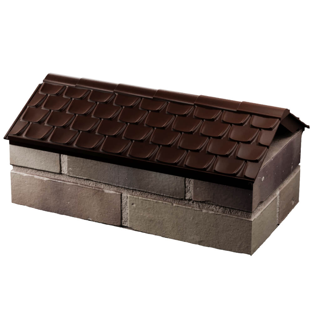 Парапет Zking Эльбрус Коричневый с посадкой на 1 кирпич (255мм) в Славгороде фото