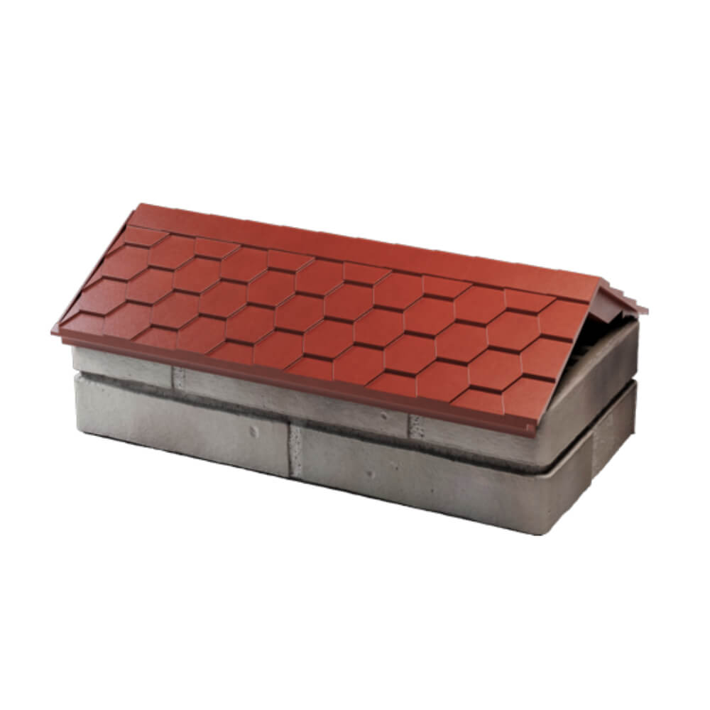 Парапет Zking Эверест Красный с посадкой на 1 кирпич (200/225/255мм) в Славгороде фото