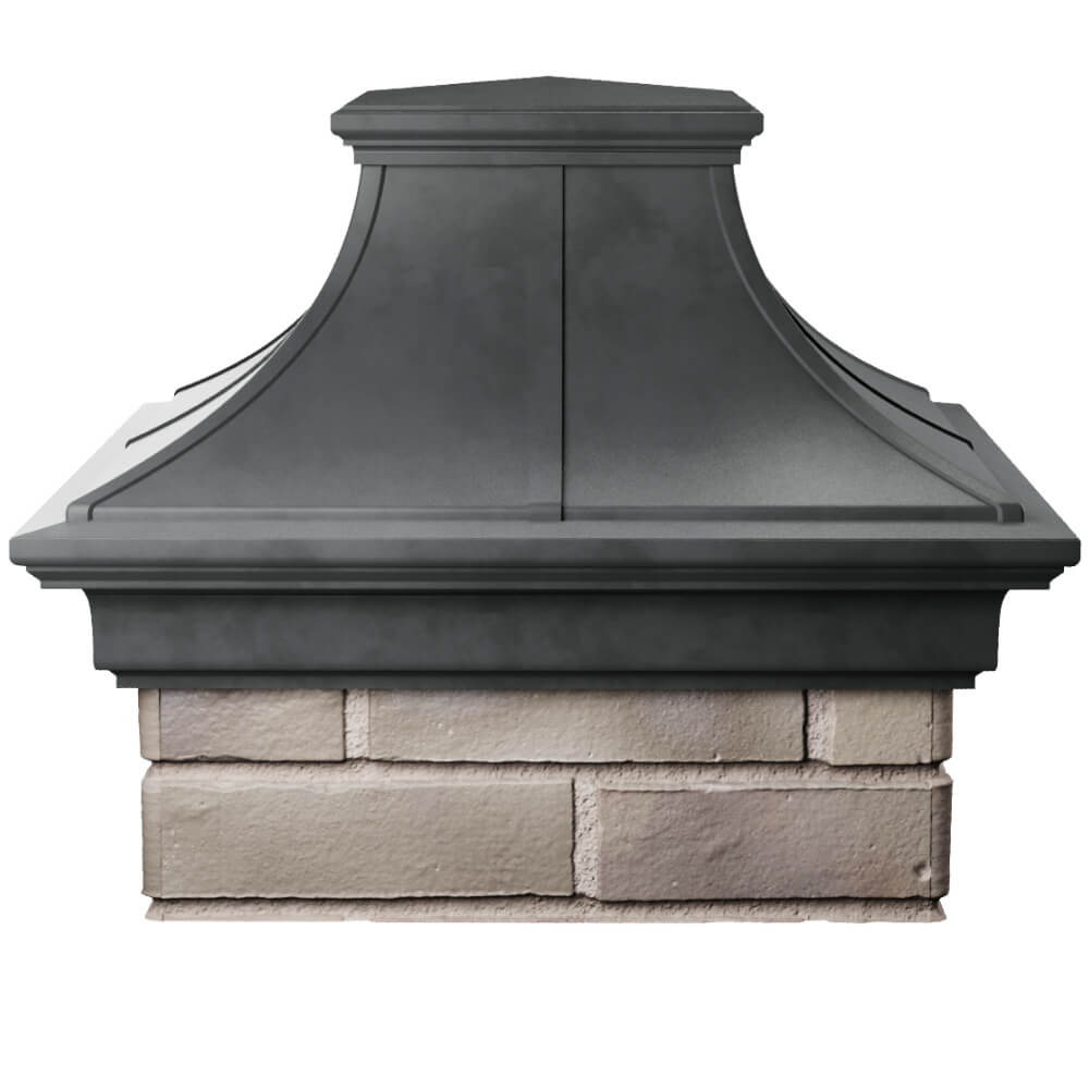 Колпак Zking Монблан Премиум Серый на столб 1.5х1.5 кирпича (385х385мм) Славгород фото