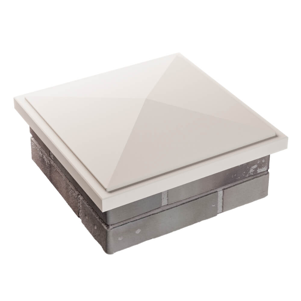 Колпак Zking БонаМоно Бежевый на столб 1.5х1.5 кирпича (385х385, 400х400мм) в Славгороде фото