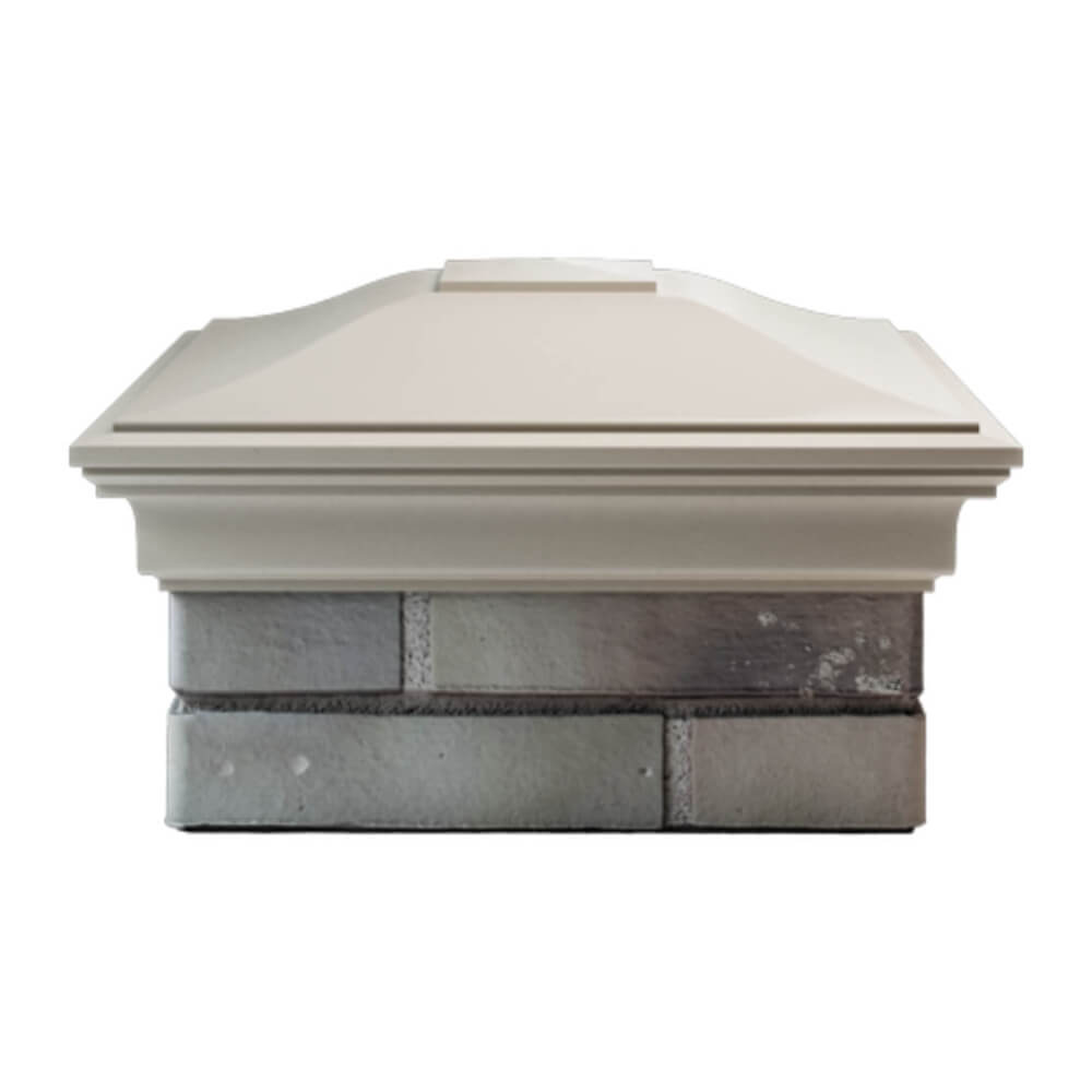 Колпак Zking Монблан Бежевый на столб 1.5х1.5 еврокирпича 0.7НФ (355х355мм) Славгород фото