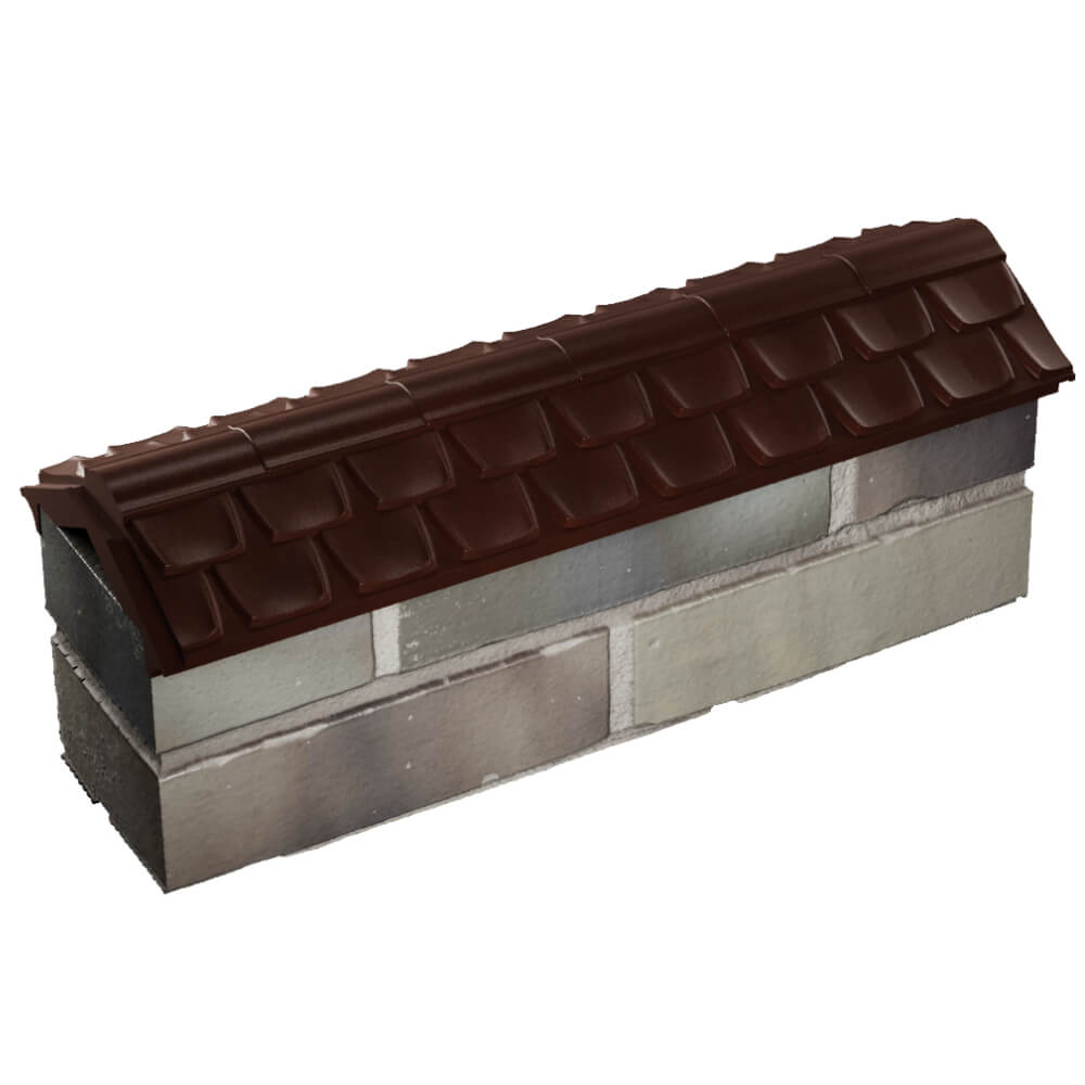 Парапет Zking Эльбрус Коричневый с посадкой на 0.5 кирпича (130мм) в Славгороде фото