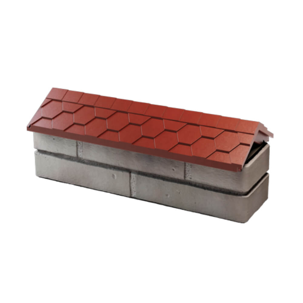 Парапет Zking Эверест Красный с посадкой на 0.5 кирпича (130мм) в Славгороде фото