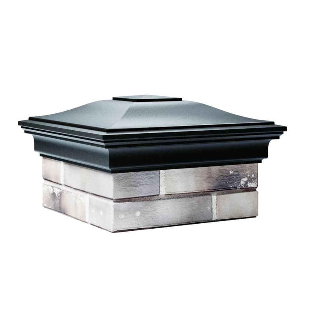 Колпак Zking Монблан Черный на столб 1.5х1.5 еврокирпича 0.7НФ (355х355мм) в Славгороде фото