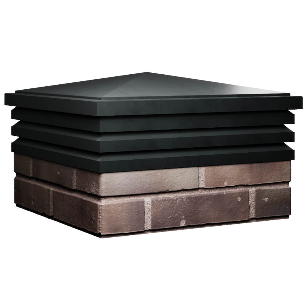 Колпак Zking Бона ХайТек Черный на столб 2х2 кирпича (513х513мм) в Славгороде фото