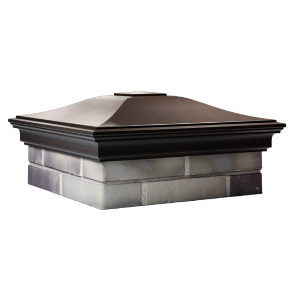 Колпак Zking Монблан Коричневый на столб 2х2 кирпича (515х515мм) в Славгороде фото