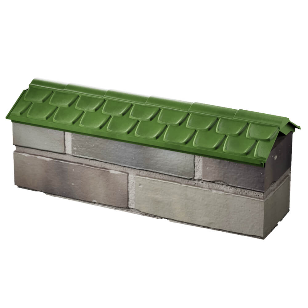 Парапет Zking Эльбрус Зеленый с посадкой на 0.5 кирпича (130мм) в Славгороде фото