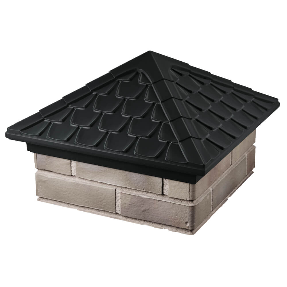 Колпак Zking Эльбрус Черный на столб 1.5х1.5 кирпича (385х385мм) в Славгороде фото