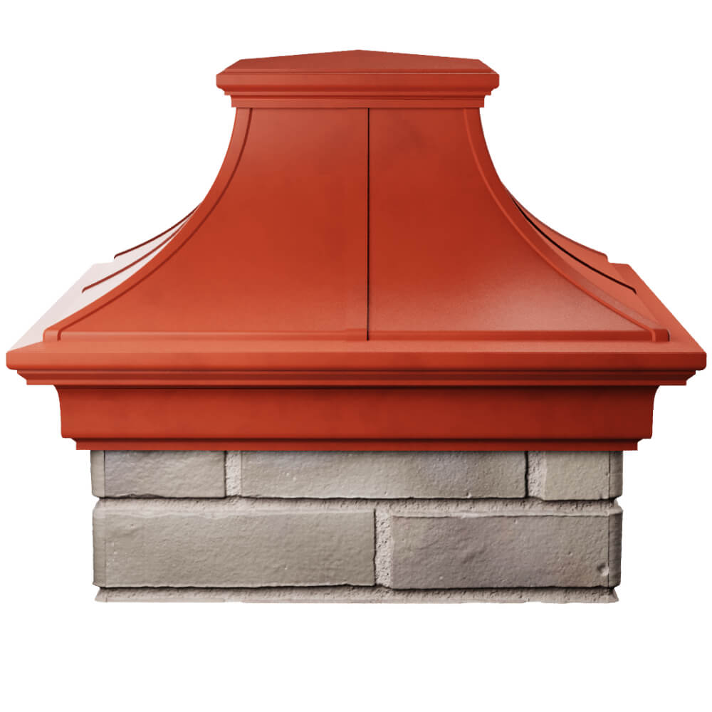 Колпак Zking Монблан Премиум Красный на столб 1.5х1.5 кирпича (385х385мм) Славгород фото