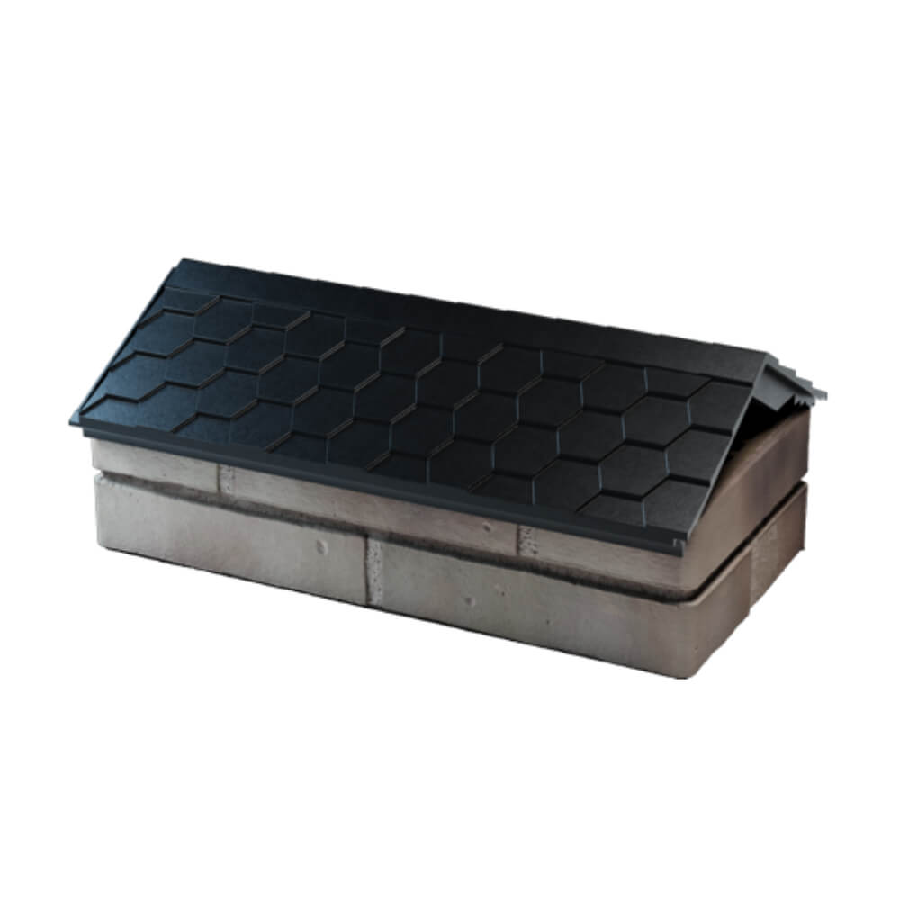 Парапет Zking Эверест Черный с посадкой на 1 кирпич (200/225/255мм) в Славгороде фото