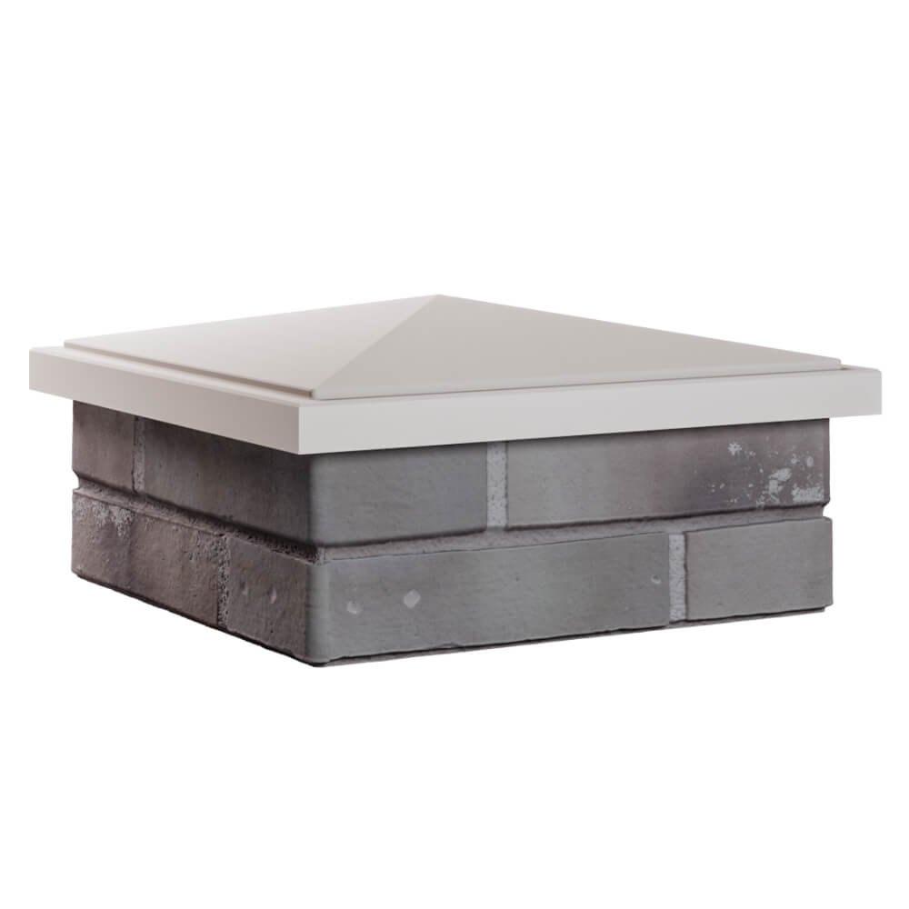 Колпак Zking БонаМоно Бежевый на столб 1.5х1.5 кирпича (385х385, 400х400мм) в Славгороде фото