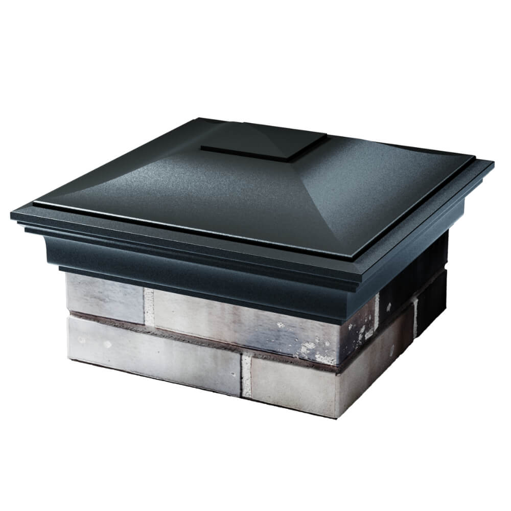 Колпак Zking Монблан Черный на столб 1.5х1.5 кирпича (385х385мм) в Славгороде фото