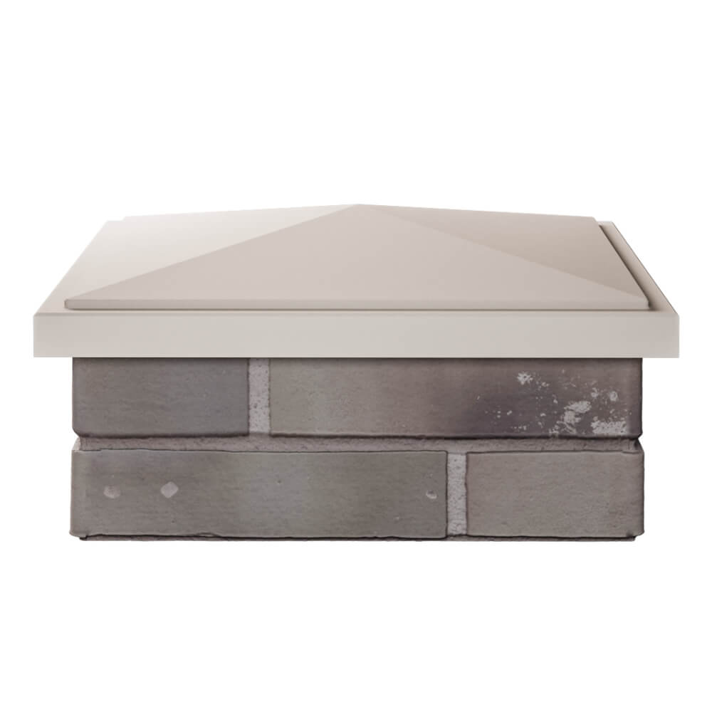 Колпак Zking БонаМоно Бежевый на столб 1.5х1.5 кирпича (385х385, 400х400мм) Славгород фото