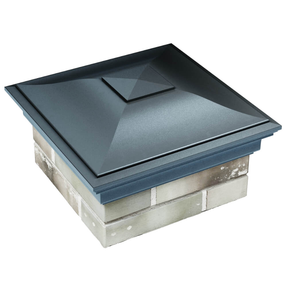 Колпак Zking Монблан Серый на столб 1.5х1.5 кирпича (385х385мм) в Славгороде фото