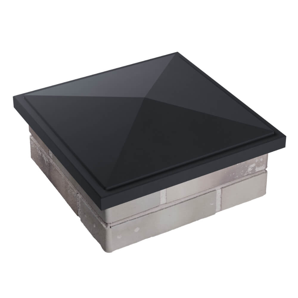 Колпак Zking БонаМоно Серый на столб 1.5х1.5 кирпича (385х385, 400х400мм) в Славгороде фото