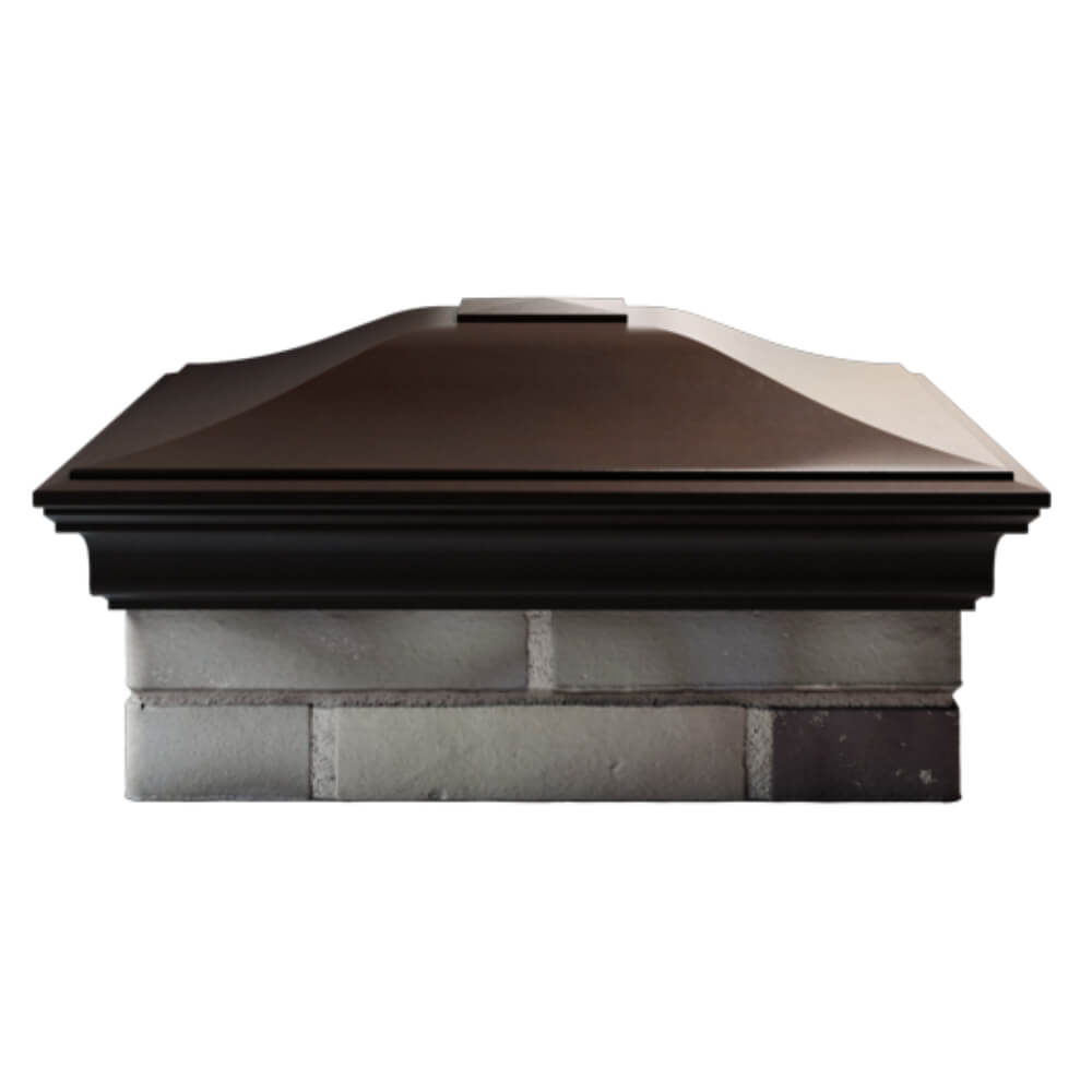 Колпак Zking Монблан Коричневый на столб 2х2 кирпича (515х515мм) в Славгороде фото