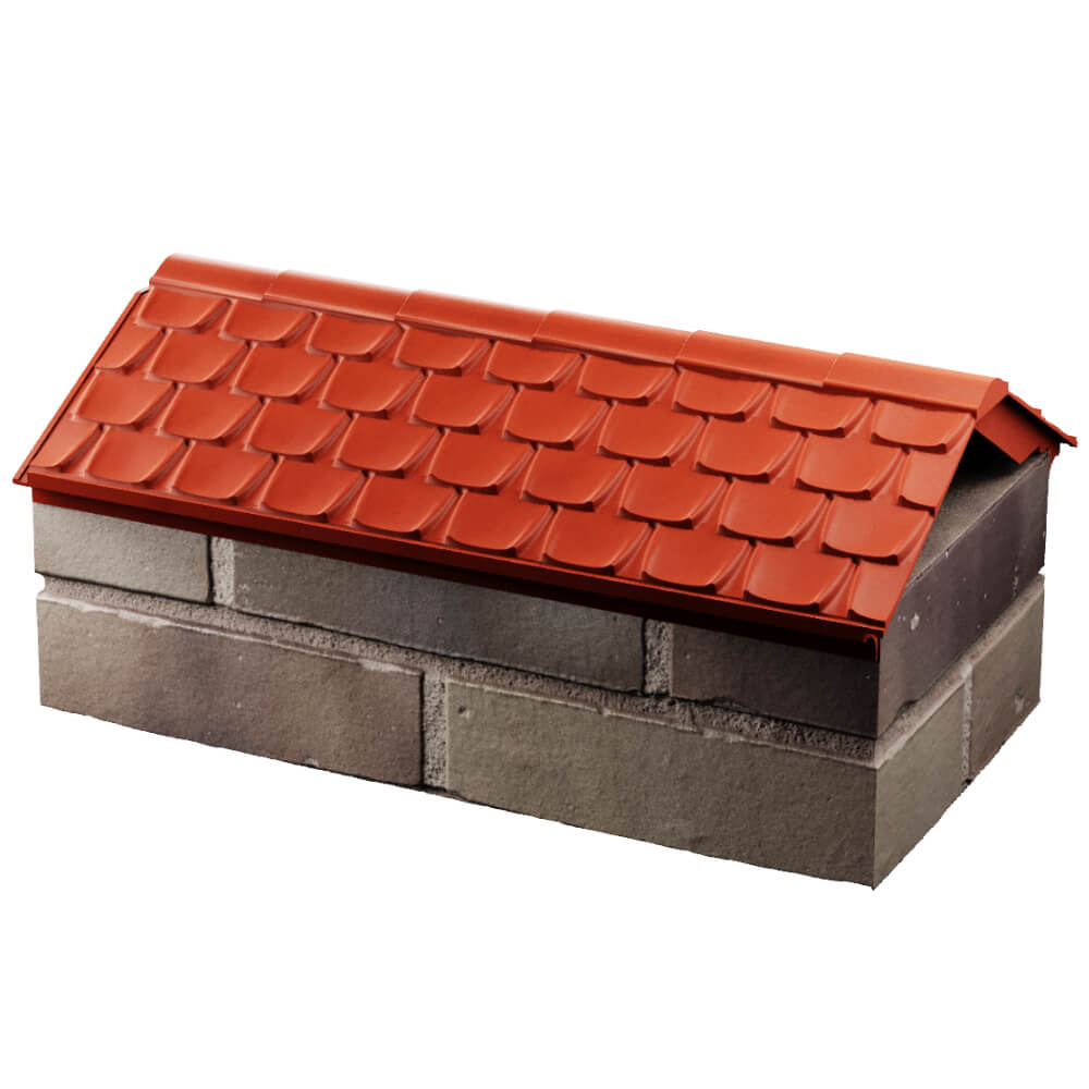 Парапет Zking Эльбрус Красный с посадкой на 1 кирпич (255мм) в Славгороде фото