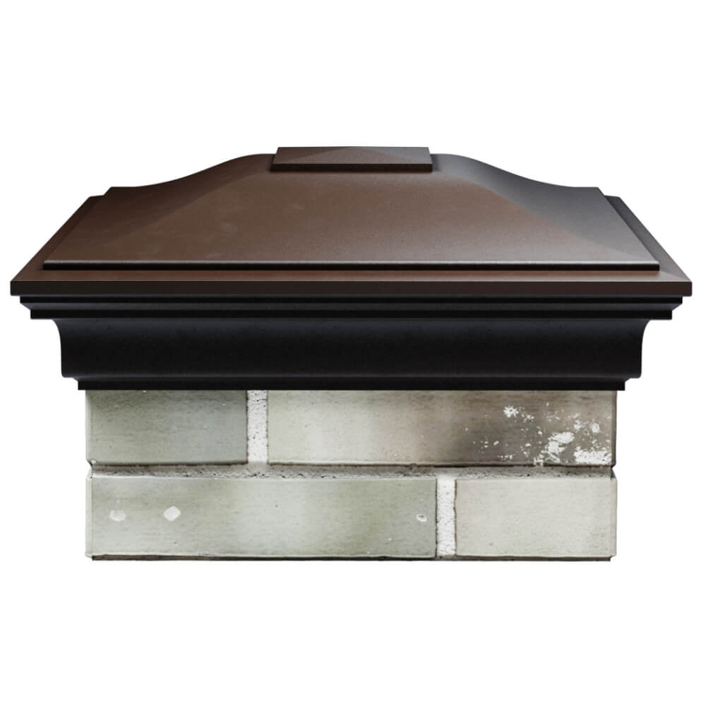 Колпак Zking Монблан Коричневый на столб 1.5х1.5 кирпича (385х385мм) Славгород фото