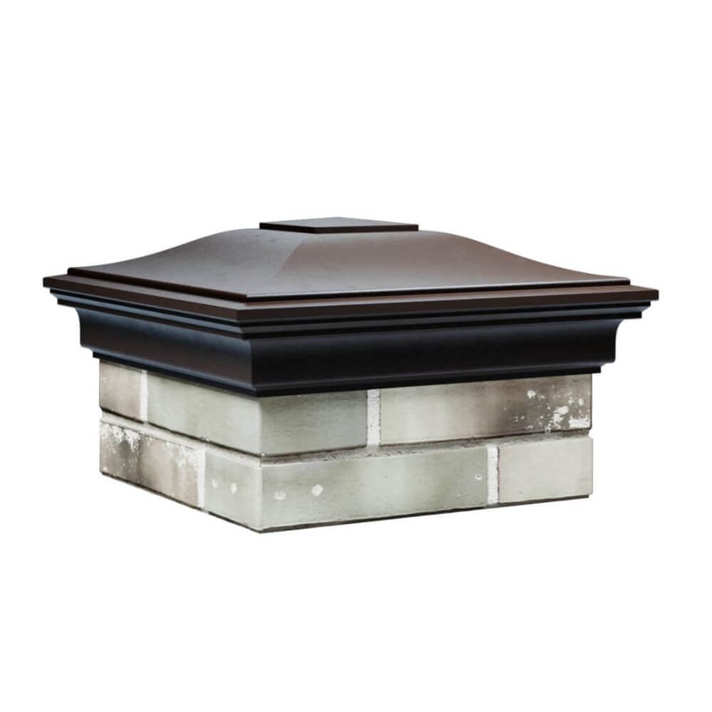 Колпак Zking Монблан Коричневый на столб 1.5х1.5 еврокирпича 0.7НФ (355х355мм) в Славгороде фото