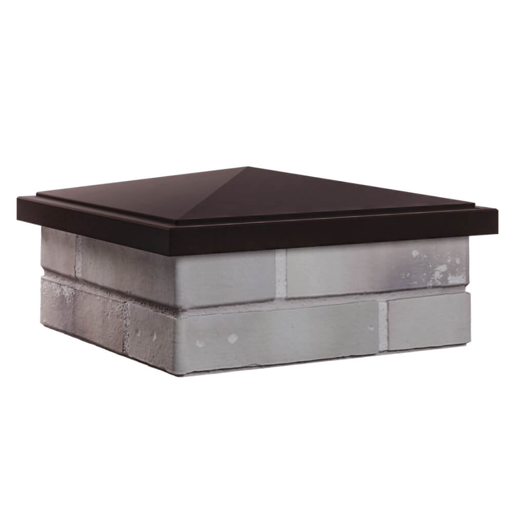 Колпак Zking БонаМоно Коричневый на столб 1.5х1.5 кирпича (385х385, 400х400мм) в Славгороде фото