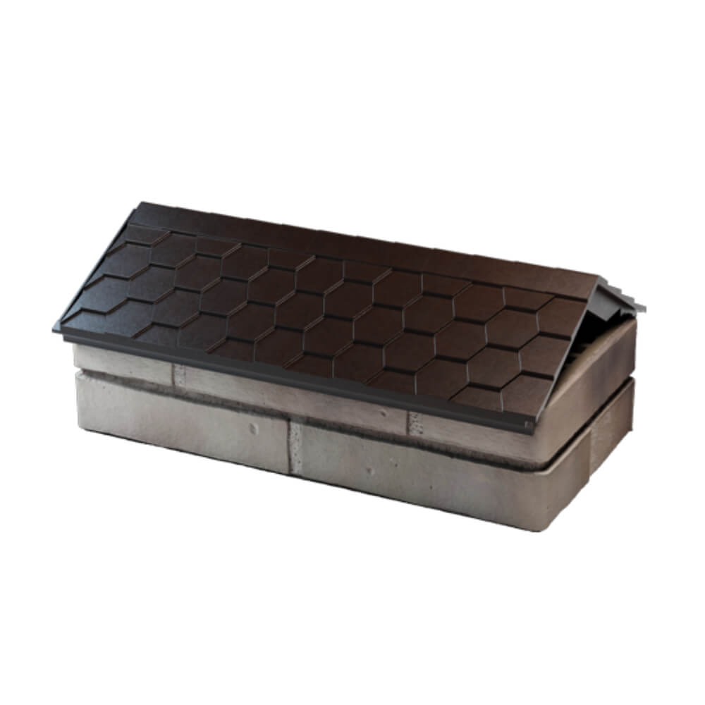 Парапет Zking Эверест Коричневый с посадкой на 1 кирпич (200/225/255мм) в Славгороде фото