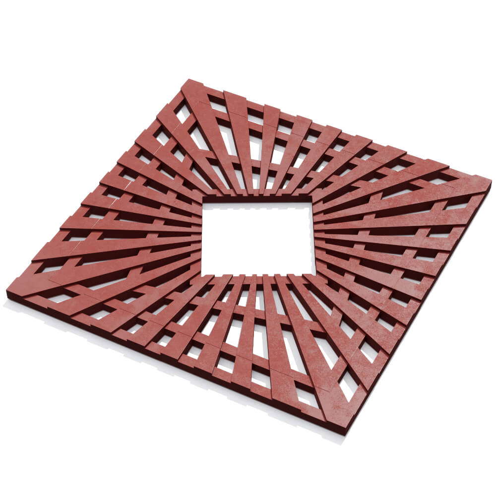 Приствольная решетка для дерева ZKING ATMOSPHERE 1.2х1.2м Красная в Славгороде фото