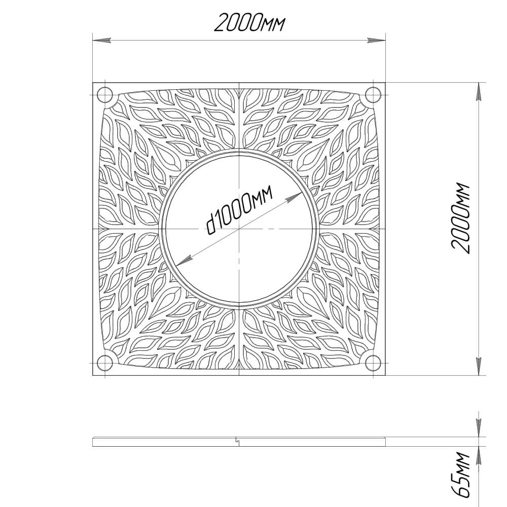 Приствольная решетка для дерева ZKING CRUST 2х2м Черная в Славгороде фото