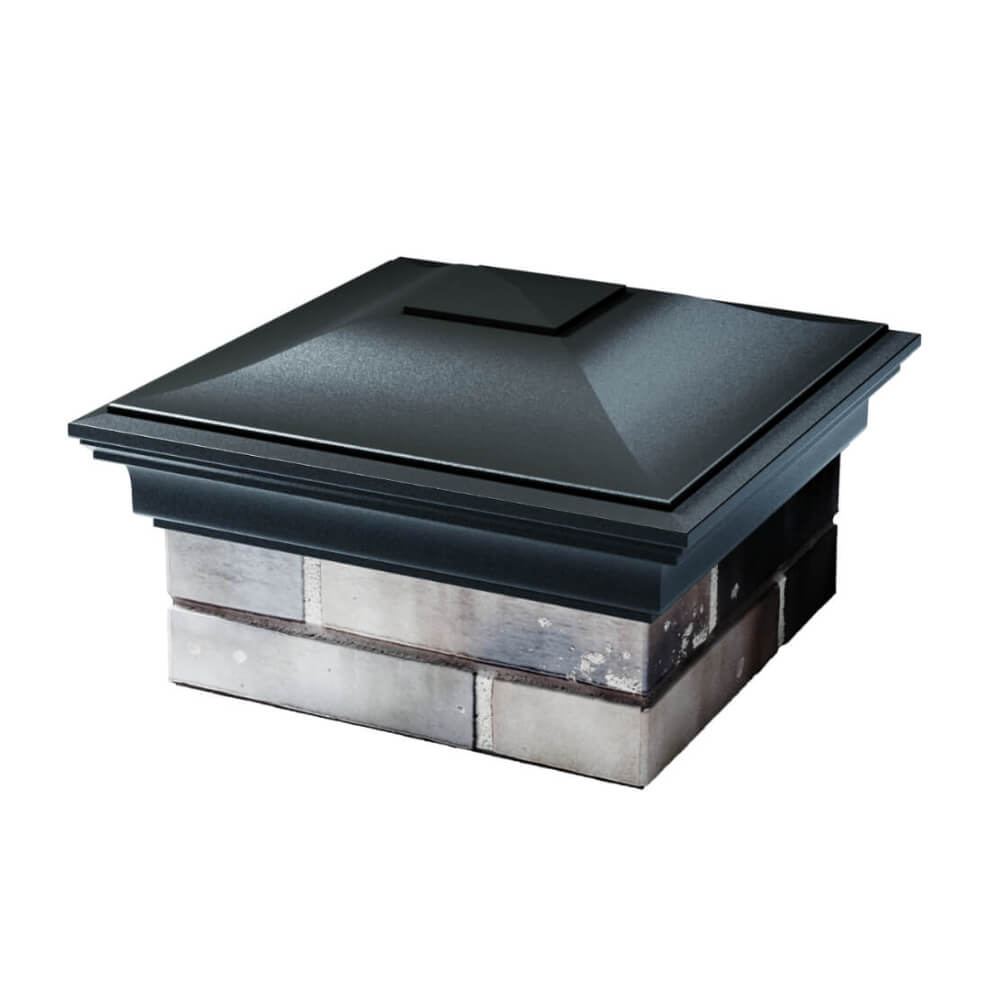 Колпак Zking Монблан Черный на столб 1.5х1.5 еврокирпича 0.7НФ (355х355мм) в Славгороде фото