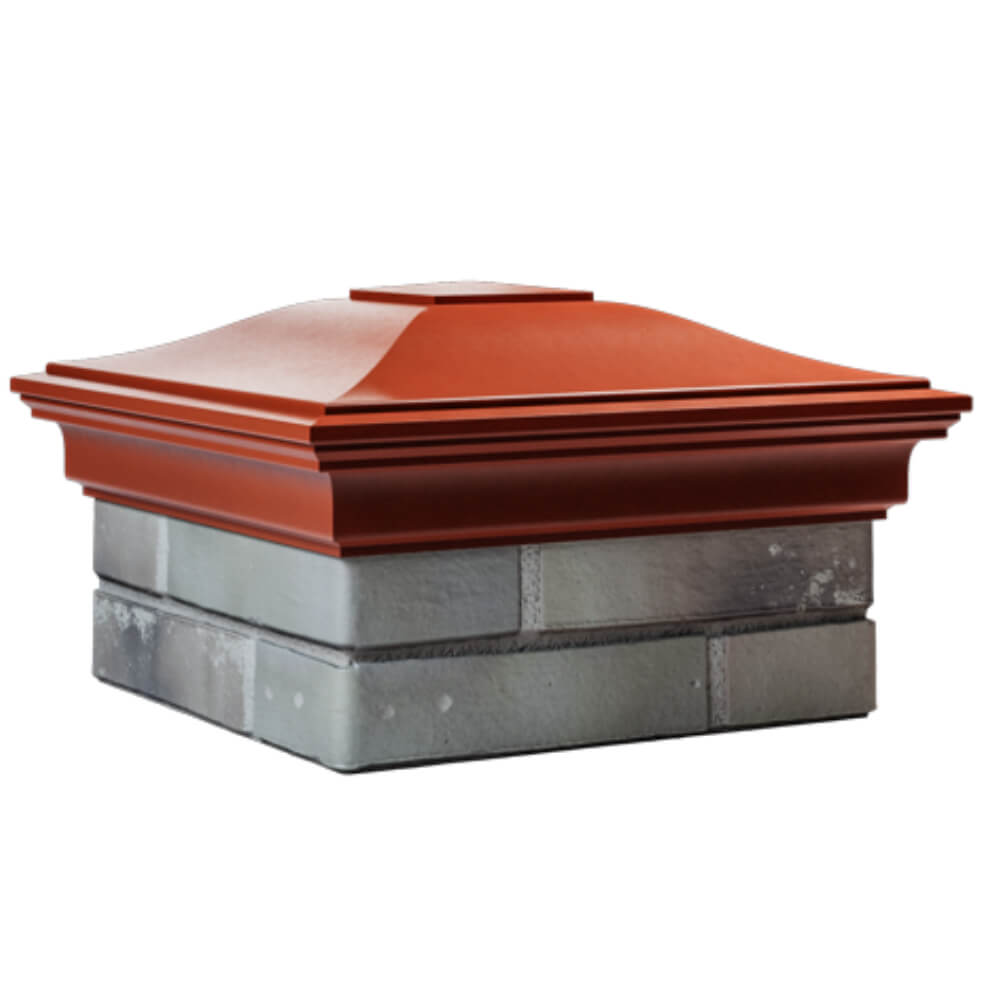 Колпак Zking Монблан Красный на столб 1.5х1.5 кирпича (385х385мм) в Славгороде фото