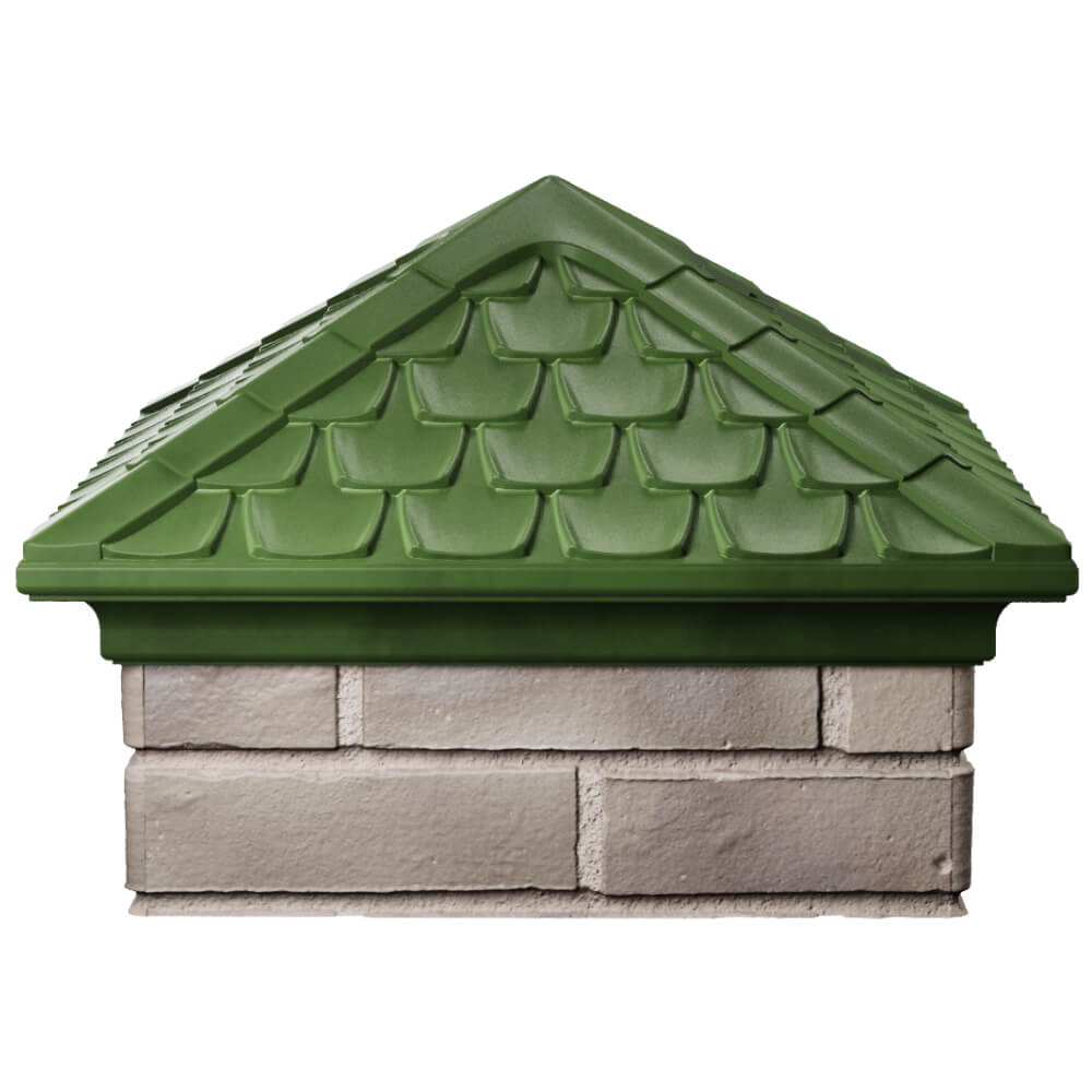 Колпак Zking Эльбрус Зеленый на столб 1.5х1.5 кирпича (385х385мм) Славгород фото