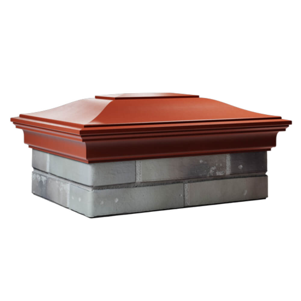 Колпак Zking Монблан Красный на столб 2х1.5 кирпича (515х385мм) в Славгороде фото