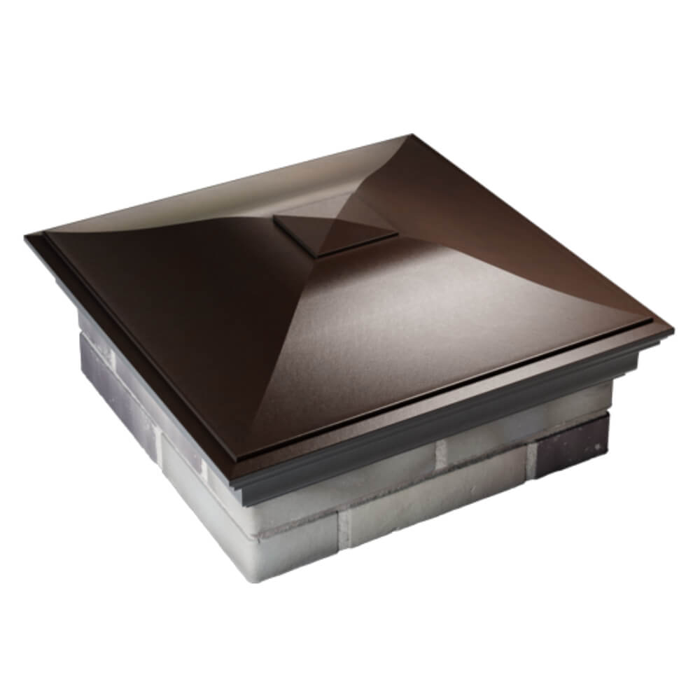 Колпак Zking Монблан Коричневый на столб 2х2 кирпича (515х515мм) Славгород фото