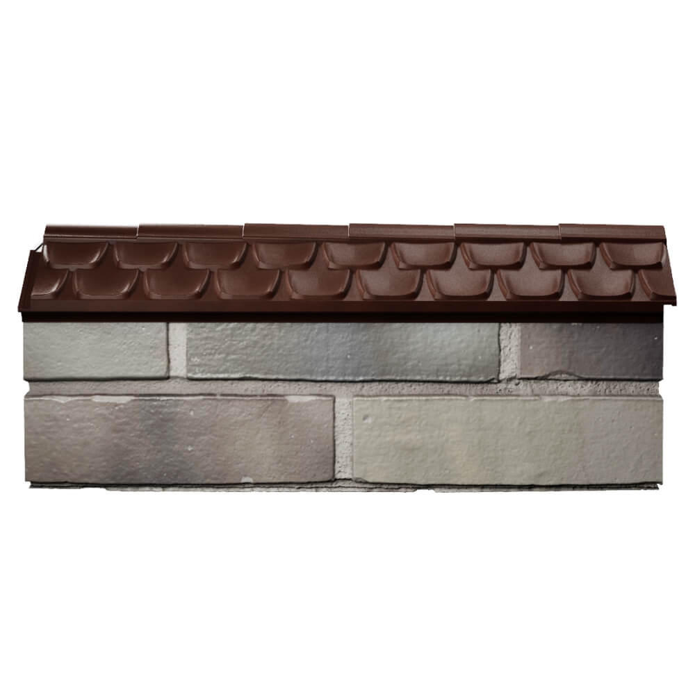 Парапет Zking Эльбрус Коричневый с посадкой на 0.5 кирпича (130мм) в Славгороде фото