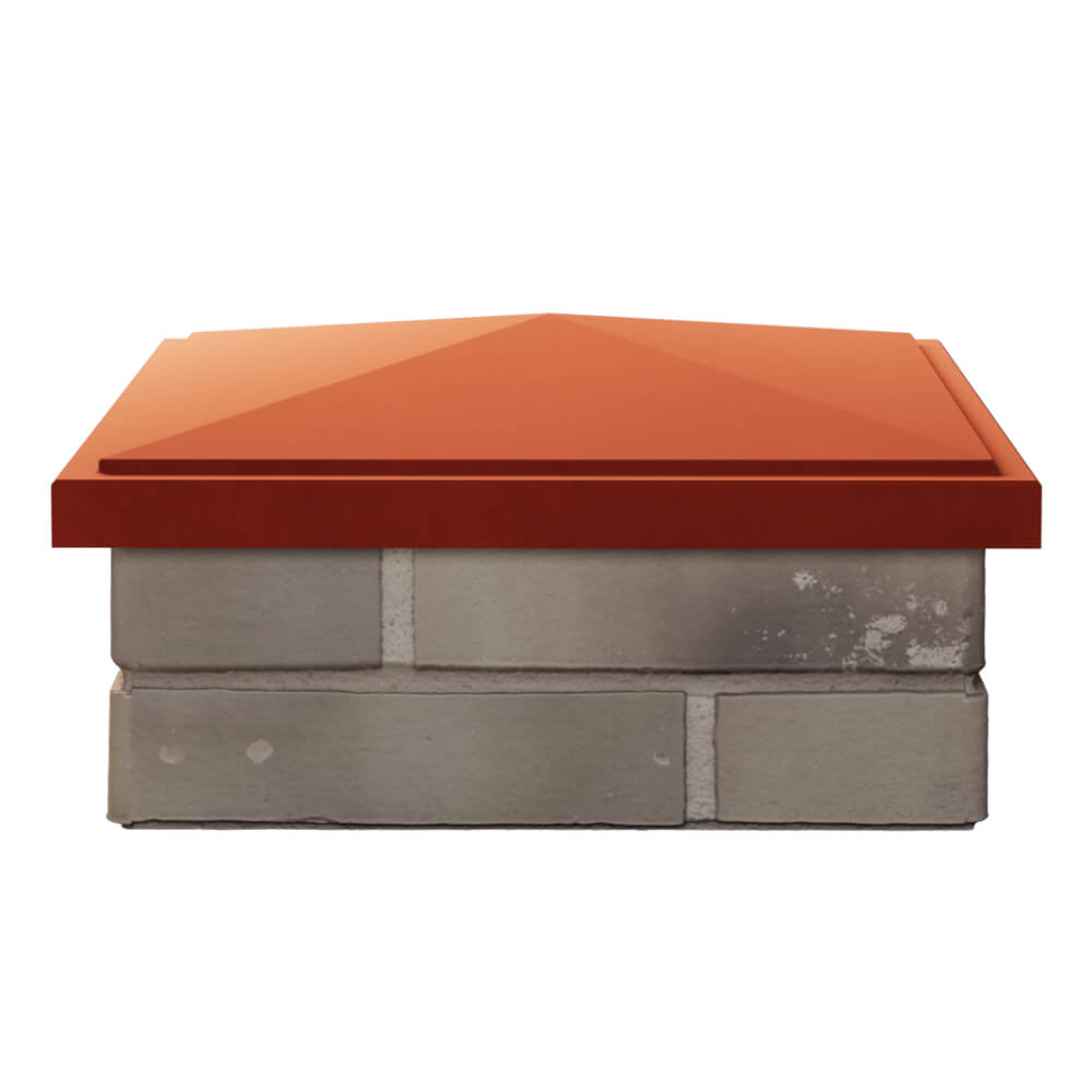 Колпак Zking БонаМоно Красный на столб 1.5х1.5 кирпича (385х385, 400х400мм) Славгород фото