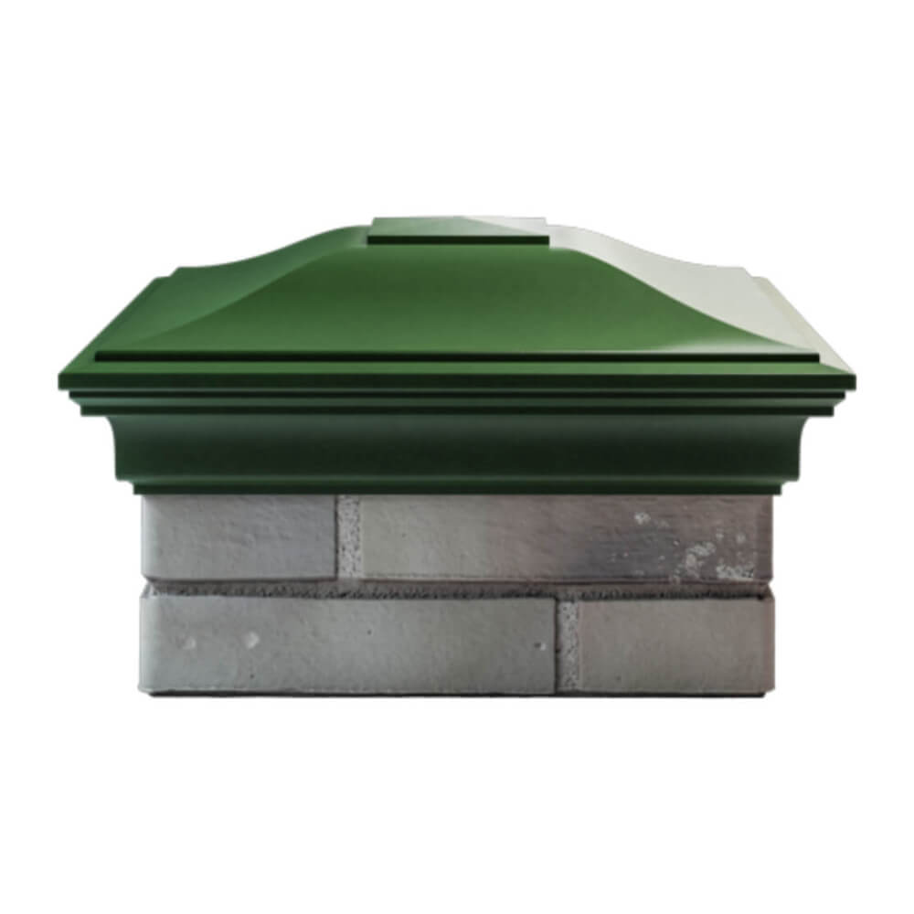 Колпак Zking Монблан Зеленый на столб 1.5х1.5 еврокирпича 0.7НФ (355х355мм) Славгород фото