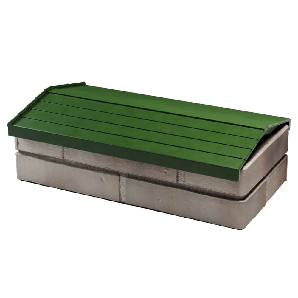 Парапет Zking Бона ХайТек Зеленый с посадкой на 1 кирпич (200/225/255мм) в Славгороде фото