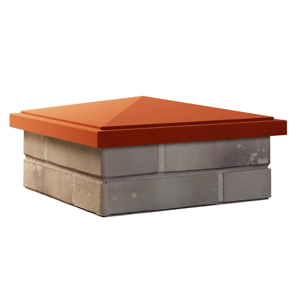 Колпак Zking БонаМоно Красный на столб 1.5х1.5 кирпича (385х385, 400х400мм) в Славгороде фото