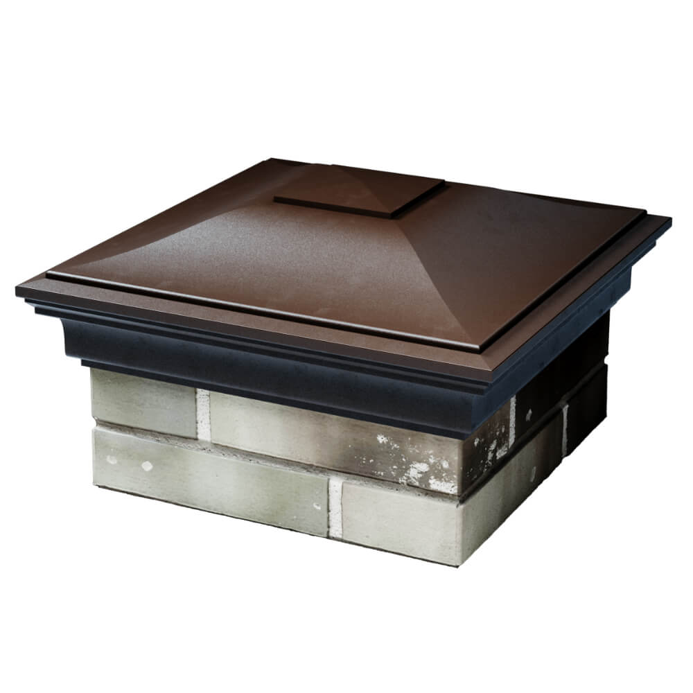 Колпак Zking Монблан Коричневый на столб 1.5х1.5 кирпича (385х385мм) в Славгороде фото