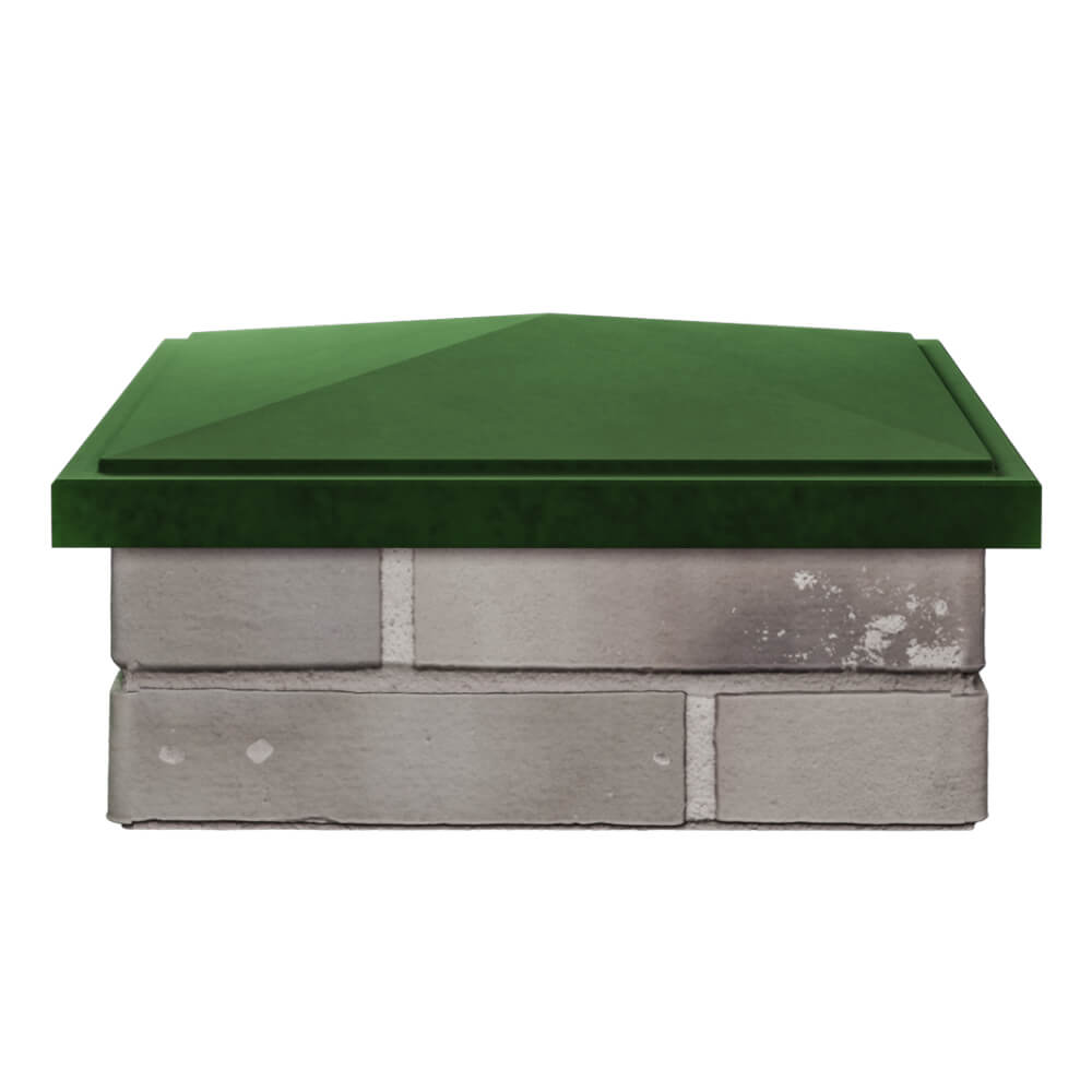 Колпак Zking БонаМоно Зеленый на столб 1.5х1.5 кирпича (385х385, 400х400мм) Славгород фото