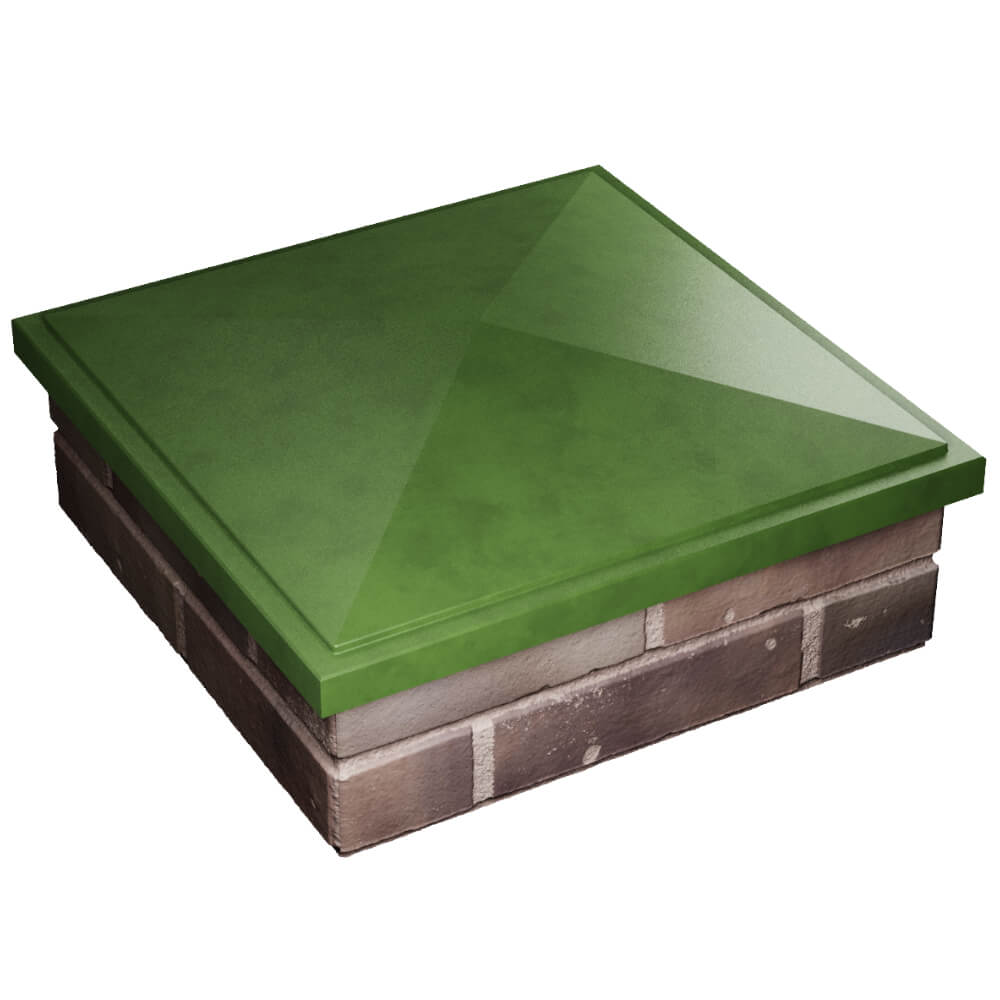 Колпак Zking БонаМоно Зеленый на столб 2х2 кирпича (515х515, 530х530мм) в Славгороде фото