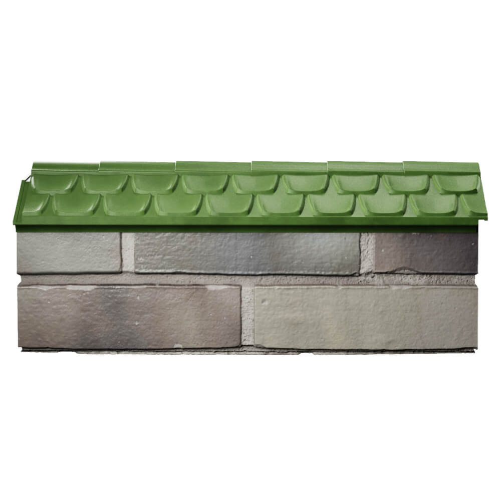 Парапет Zking Эльбрус Зеленый с посадкой на 0.5 кирпича (130мм) в Славгороде фото