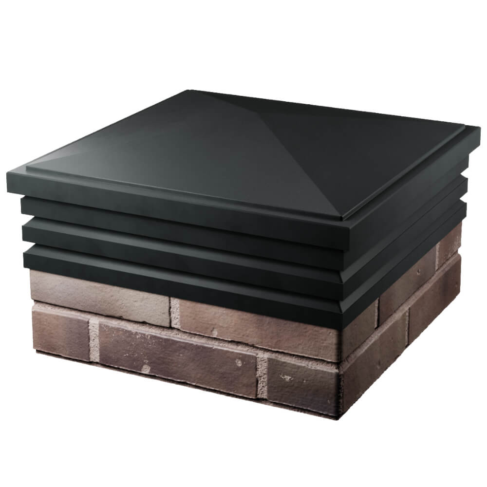 Колпак Zking Бона ХайТек Черный на столб 2х2 кирпича (513х513мм) в Славгороде фото