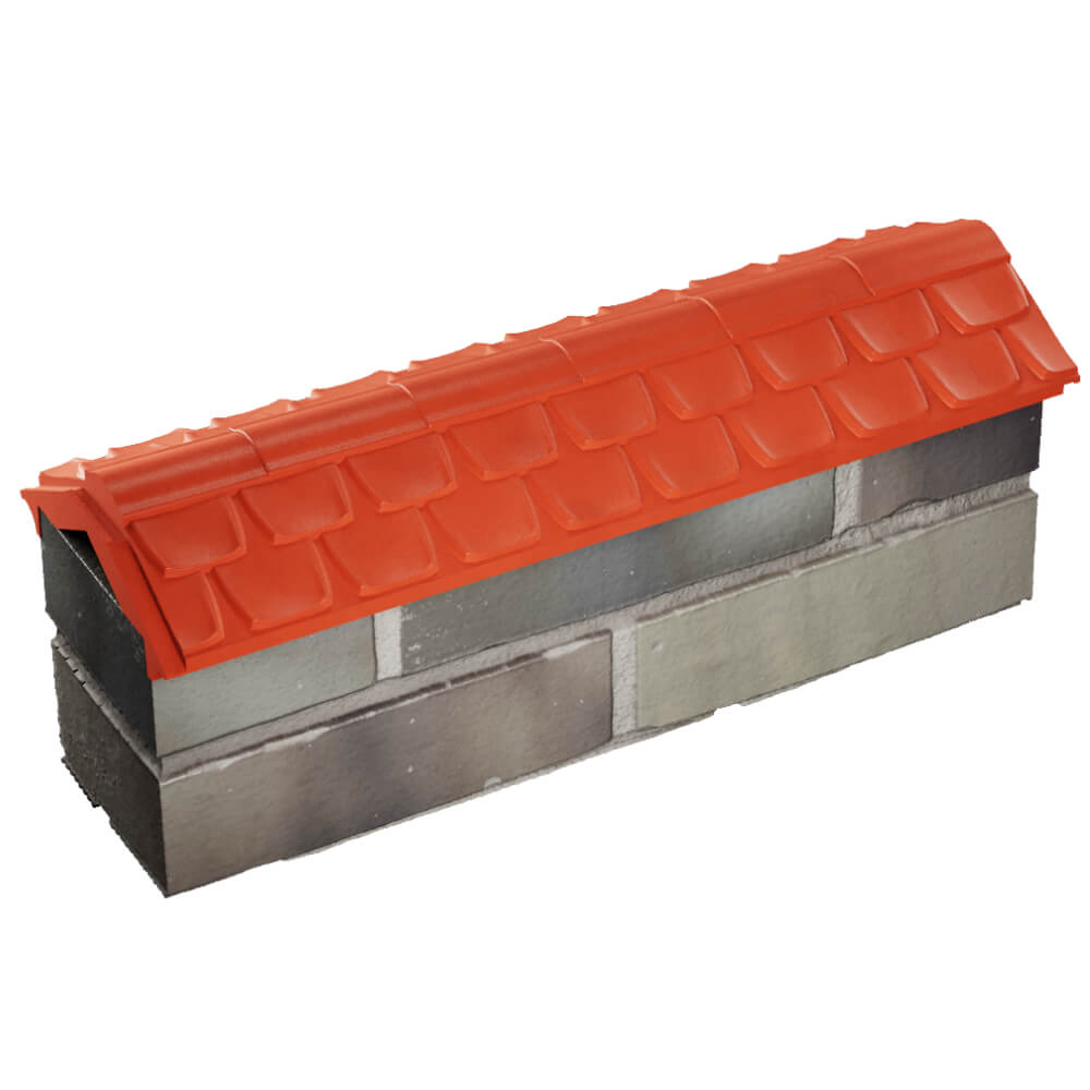 Парапет Zking Эльбрус Красный с посадкой на 0.5 кирпича (130мм) в Славгороде фото