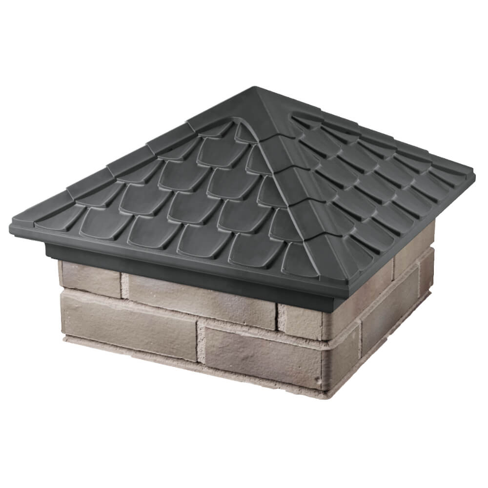 Колпак Zking Эльбрус Серый на столб 1.5х1.5 кирпича (385х385мм) в Славгороде фото