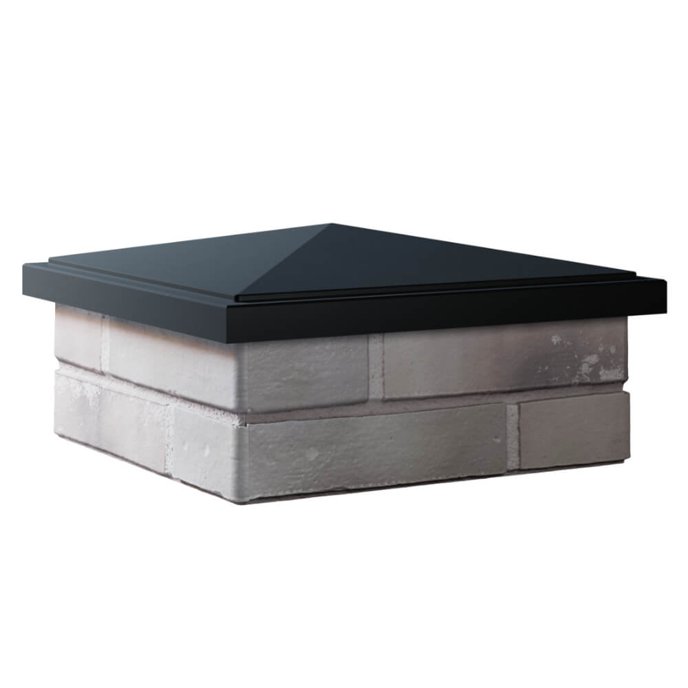 Колпак Zking БонаМоно Черный на столб 1.5х1.5 кирпича (385х385, 400х400мм) в Славгороде фото