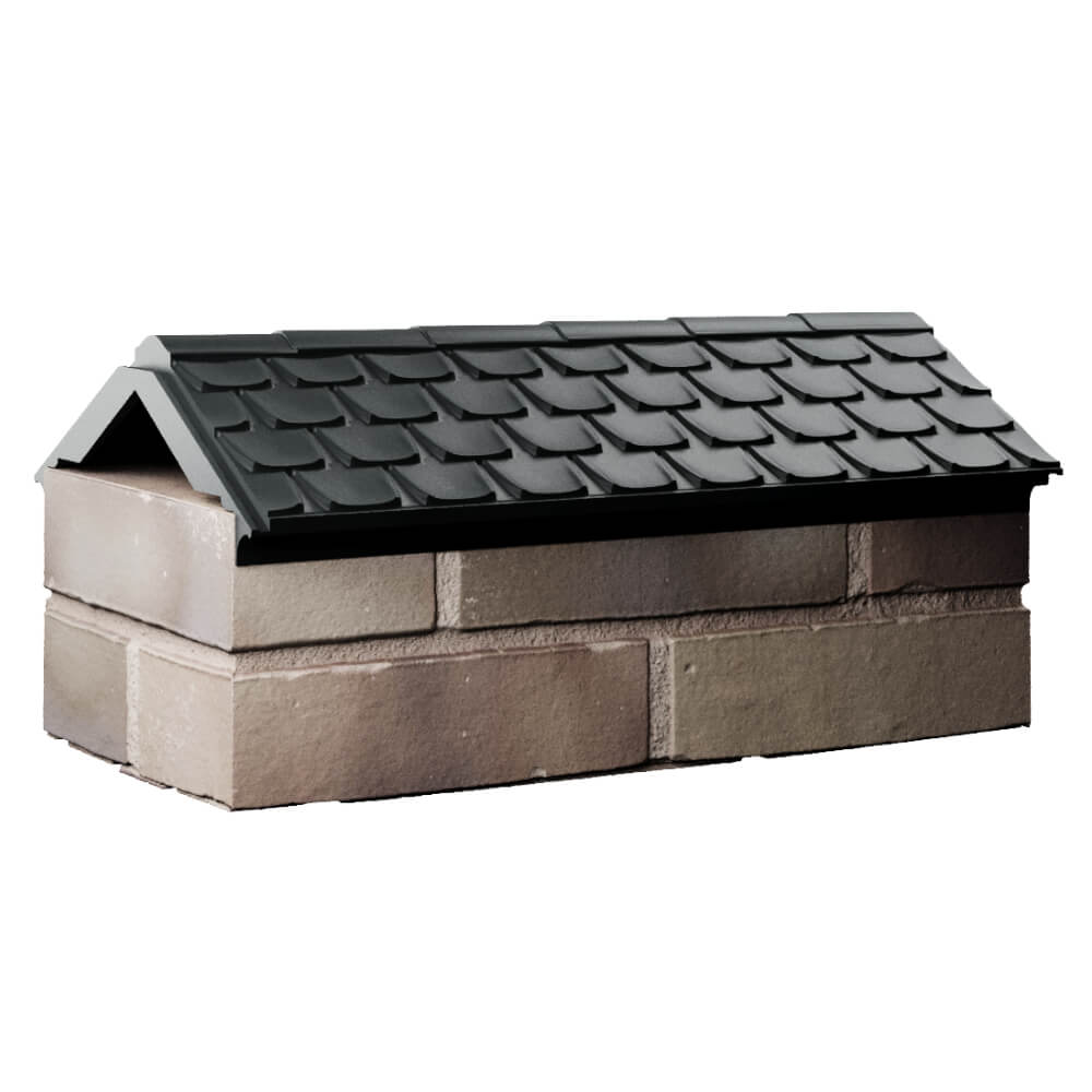 Парапет Zking Эльбрус Черный с посадкой на 1 кирпич (255мм) Славгород фото